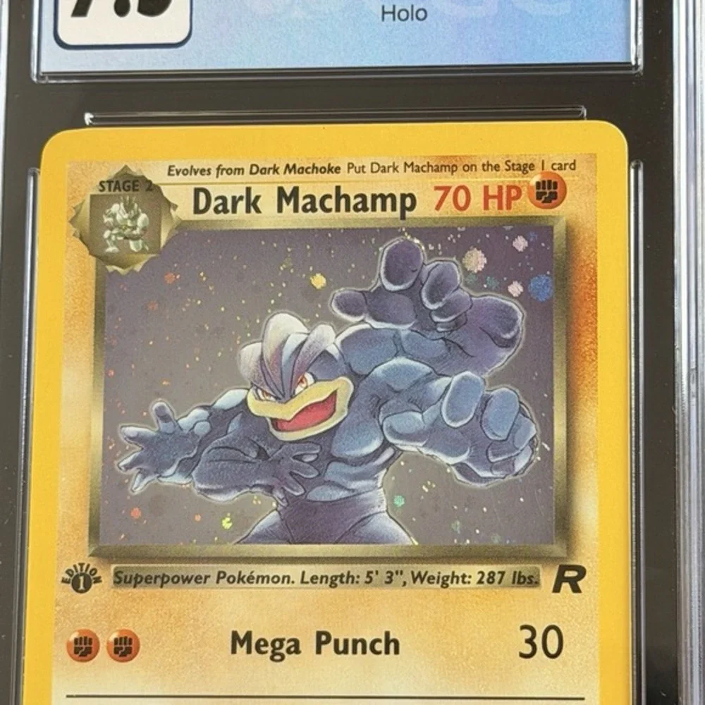 Pokémon Dark Machamp 1st Edition Holo 10/82 CGC 7.5 TCG 200 Team Rocket WotC Vtg